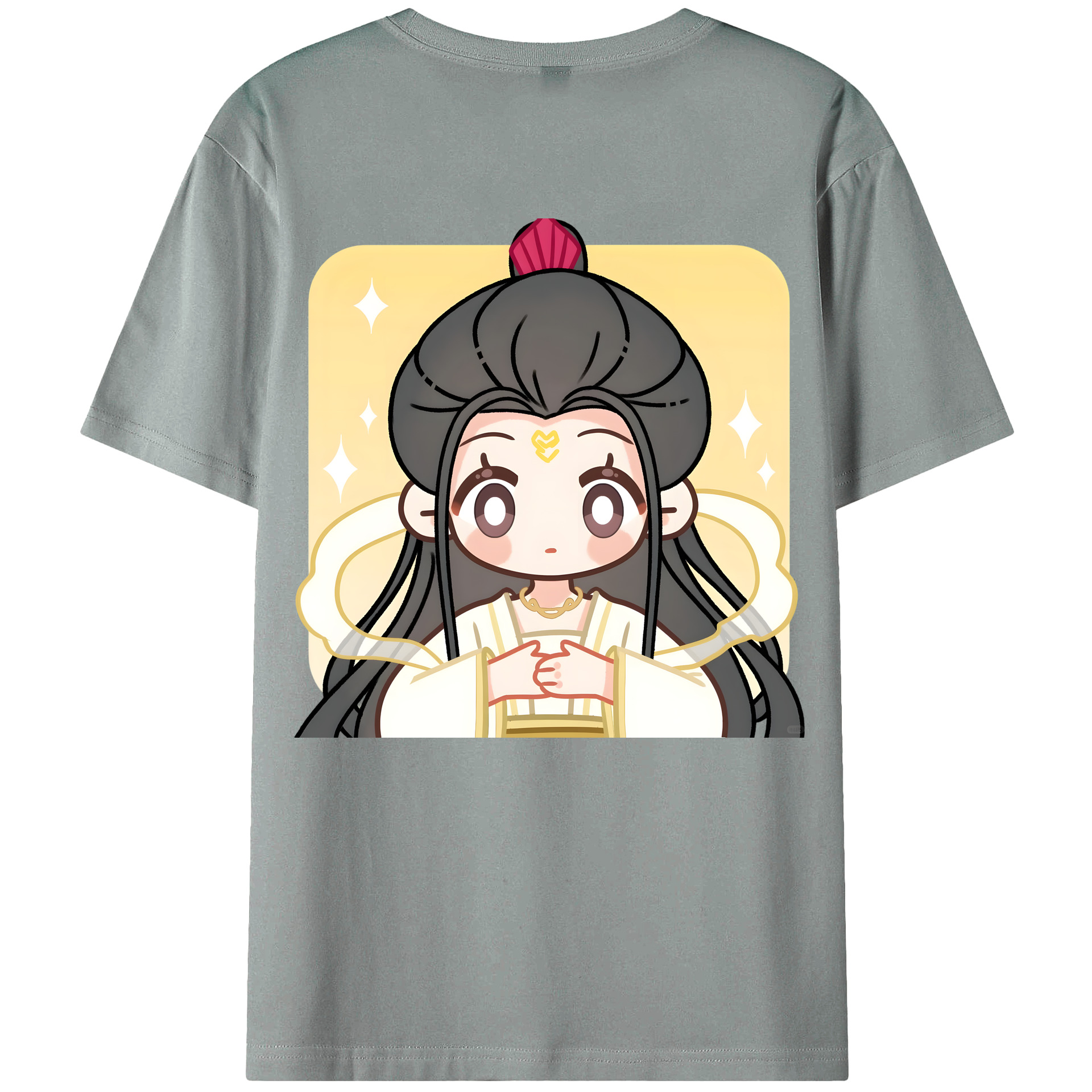 （画像用） Ne Zha 2 ナタ 魔童の大暴れ 綿100％ メンズ半袖Tシャツ（バックプリント） 通気性